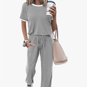 Casual Gray Women's Jumpsuit